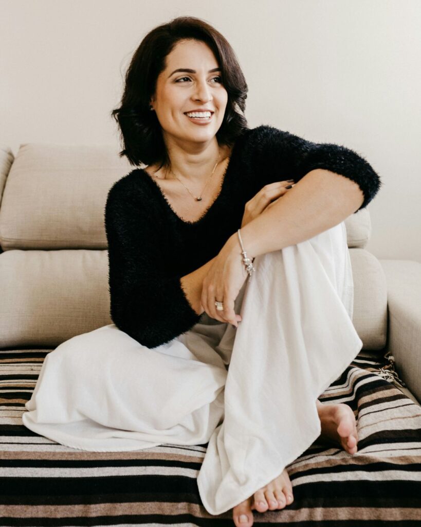 Lifestyle in Dubai modern woman relaxing at home interior